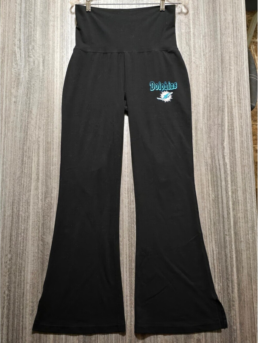 NFL Team Apparel Miami Dolphins Black Flare Loungewear Sleepwear Pants - Size M